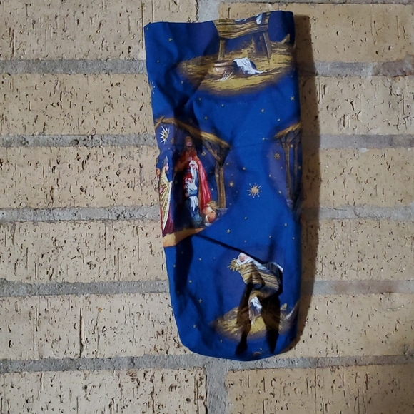 Cloth Christmas Gift Bag with Nativity Scene - Picture 2 of 2